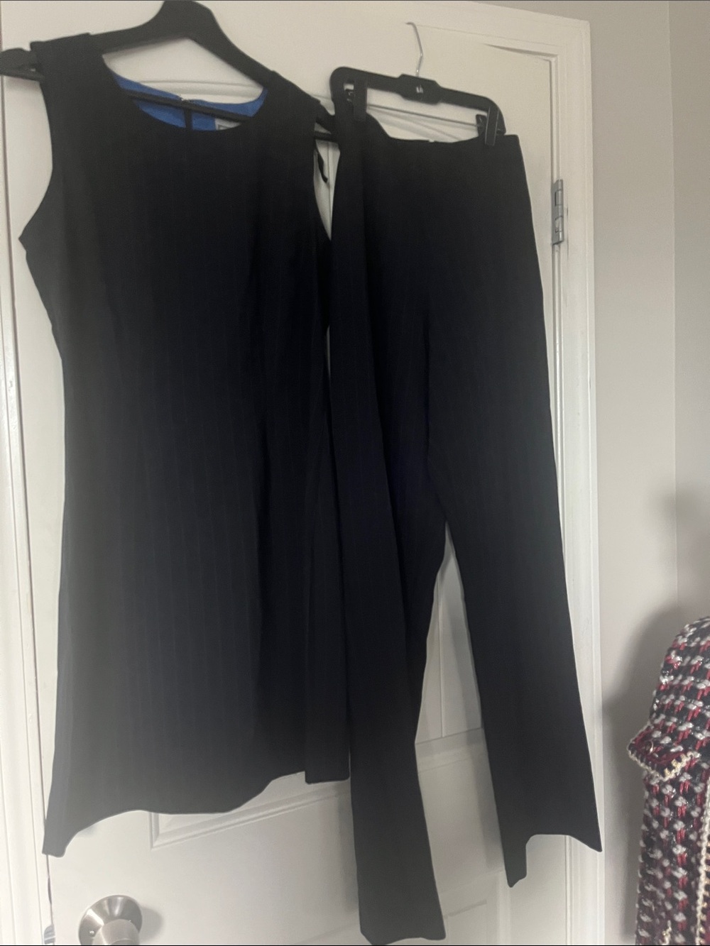 Black Boot Cut Women's Pants with Matching Tunic